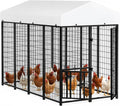 Advanced Series Metal Chicken Coop Run, 8L x 4W x 5.6H ft