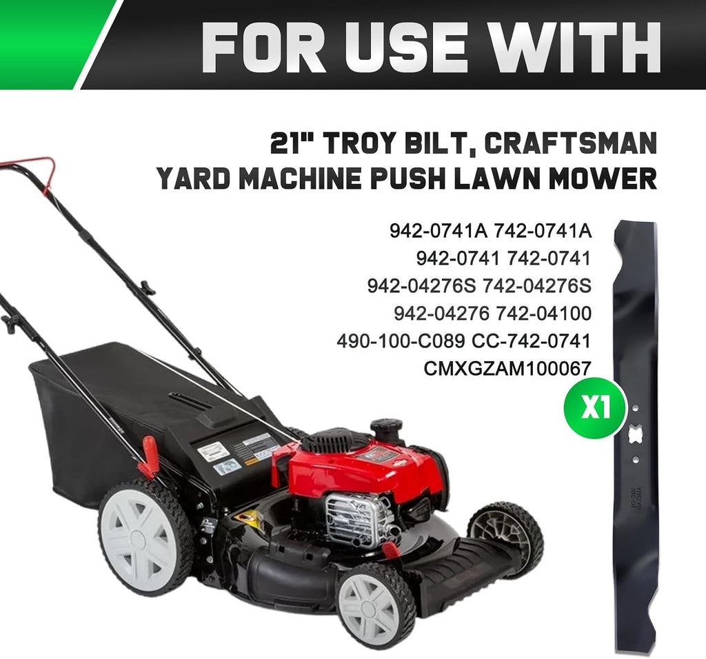 Grasscool 942-0741A Troy Bilt 21 inch Deck TB130 Lawn Mower Mulching Blade