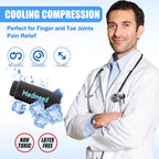 2PCS Finger Gel Ice Pack Sleeves, Cold Therapy for Injuries, Black