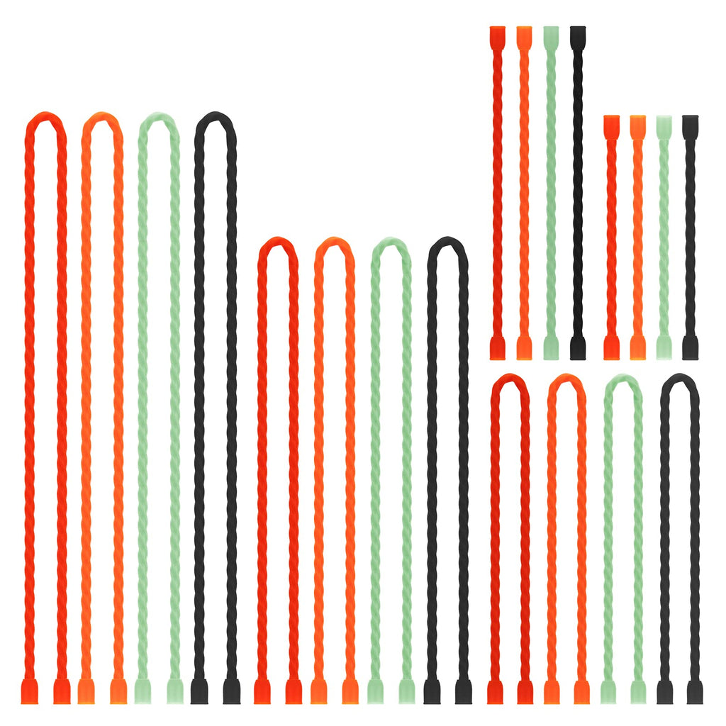 20 PCS Silicone Cable Ties - Reusable Rubber Twist Ties Bendable Cable Ties for Bundling and Holding, All Purpose