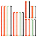 20 PCS Silicone Cable Ties - Reusable Rubber Twist Ties Bendable Cable Ties for Bundling and Holding, All Purpose
