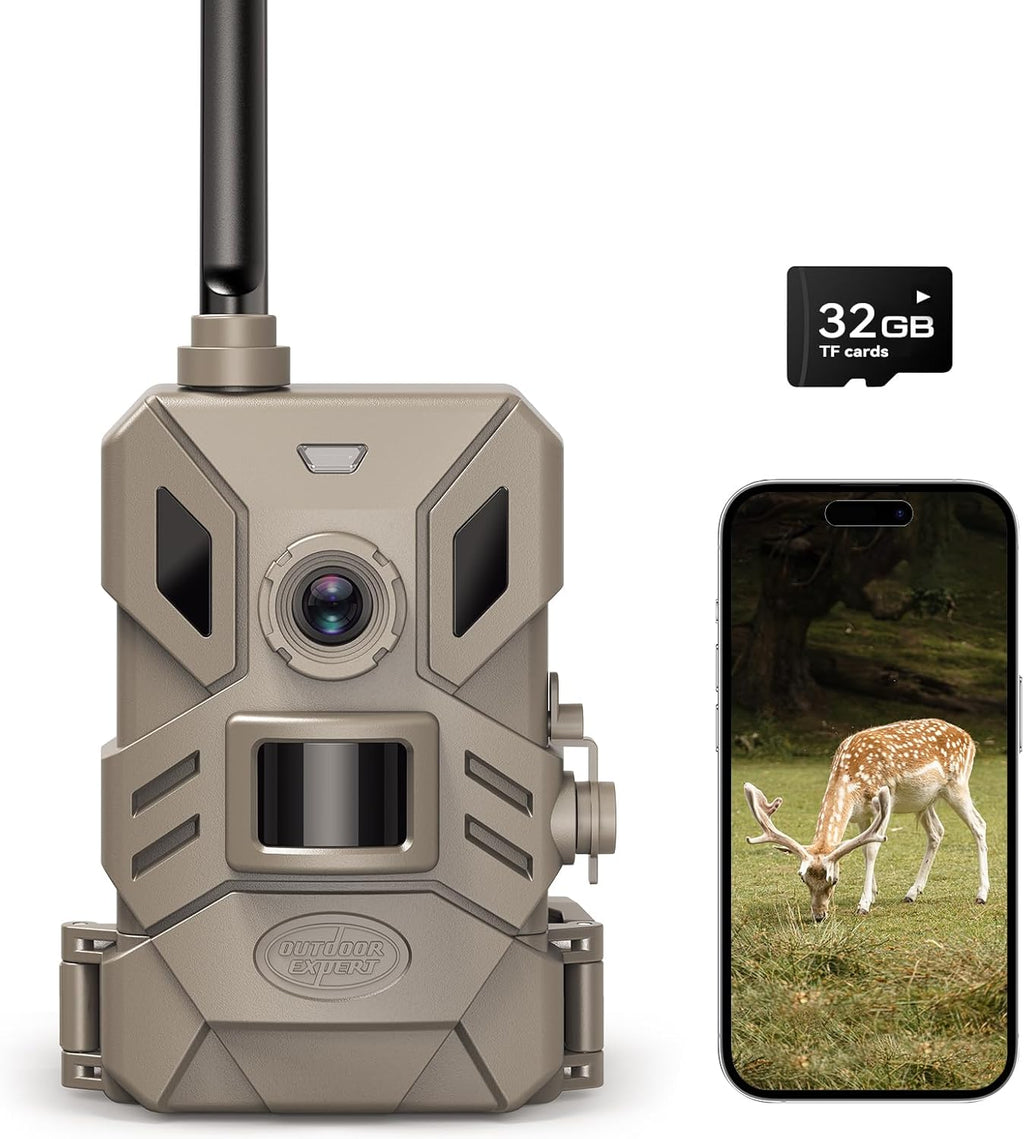 4G Cellular Trail Camera with No Glow 940nmNight Vision,36MP Hunting Camera HD Video IP66 Waterproof Game Cam,90FT