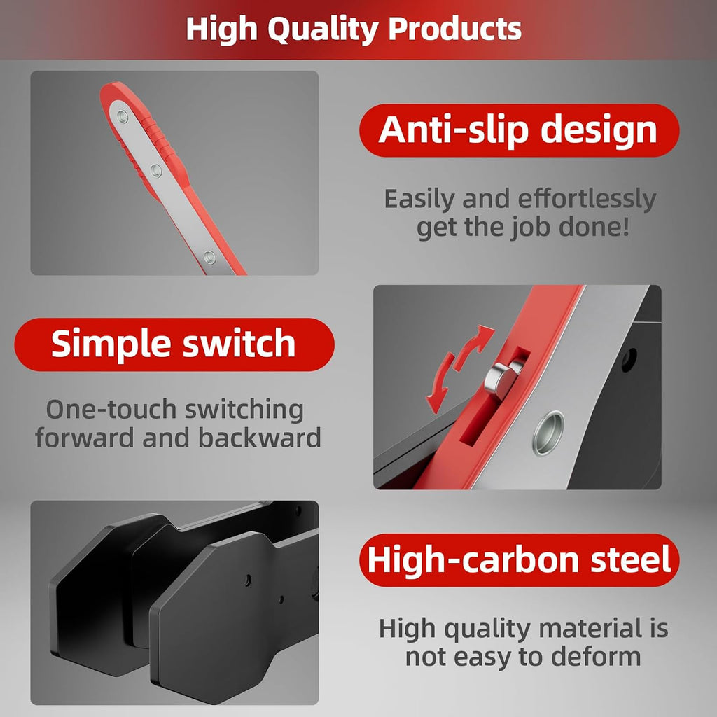 Brake Caliper Compression Tool, Caliper Piston Compressor Tool With Additional 2 pcs Large Steel Plate and 2 Hooks