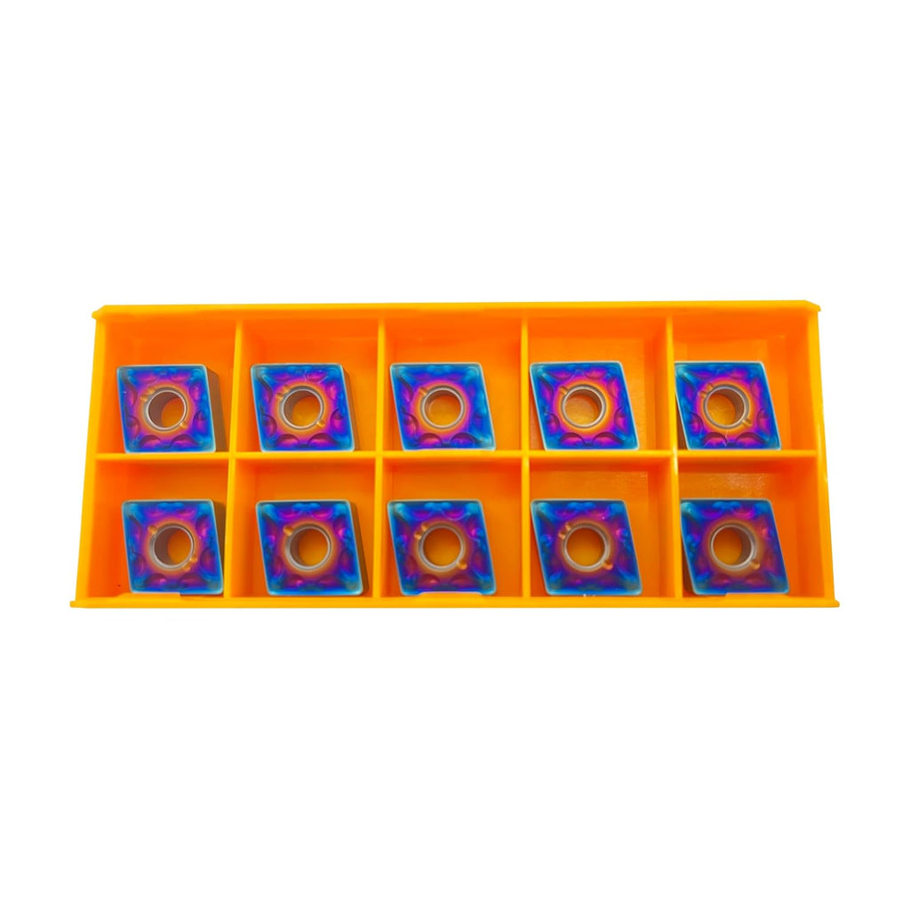 10pcs CNMG431-MA CNMG120404 Indexable Carbide External Turning Inserts for quenched Steel Stainless Steel cast Iron Nano Blue Coated High Hardness Inserts