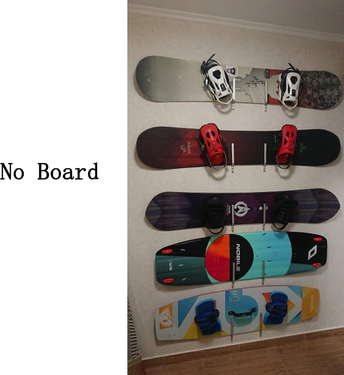 Snowboard Storage Rack Wall Mount Wall Holder - Hardware Included-Hold 2 Boards