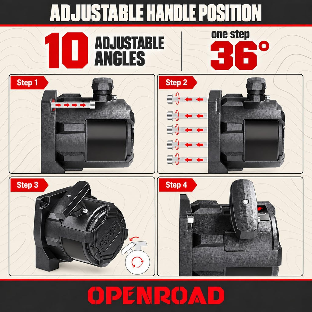 13500 lb Recovery Winch with Synthetic Rope and 2 Wireless Remotes - IP68 Waterproof 12V Electric Winch for Jeep