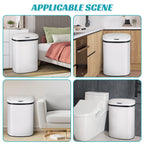 13 Gallon Kitchen Trash Can Garbage Can Waste Bin with Lid Automatic Touchless Stainless Steel Durable Trash Can for