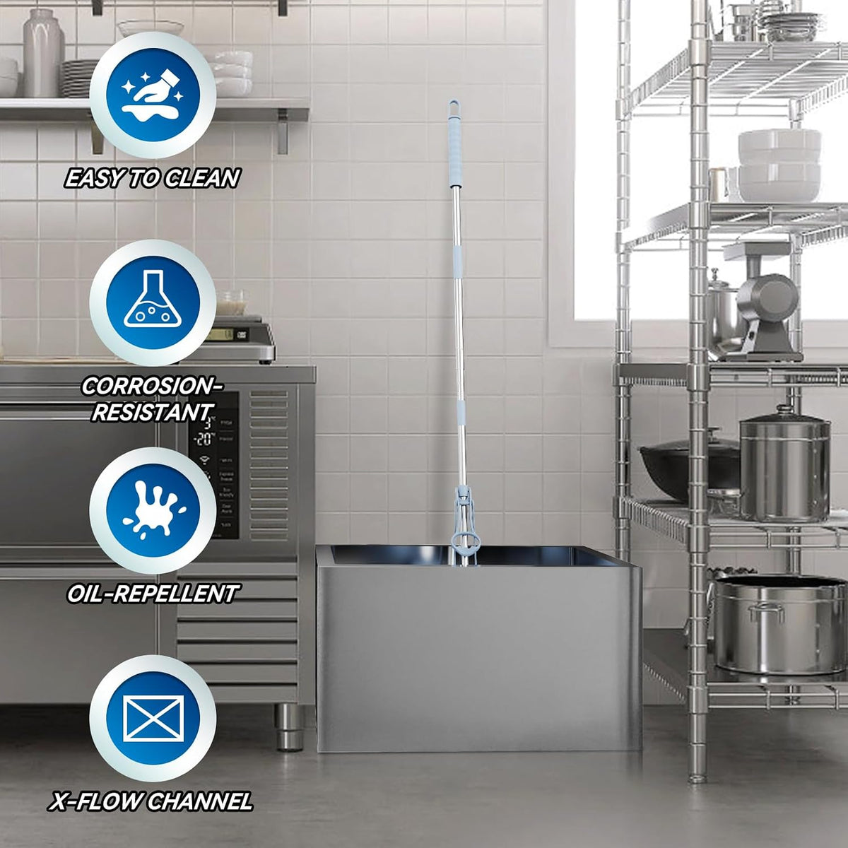 Stainless Steel Floor Mop Sink Mop sink | 19" x 22" x 12"