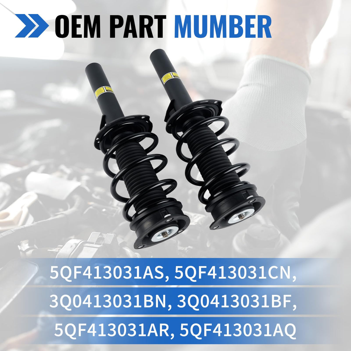 2pcs Front Shock Absorber Strut Assembly for 2019-2025 Audi Q3 2.0L