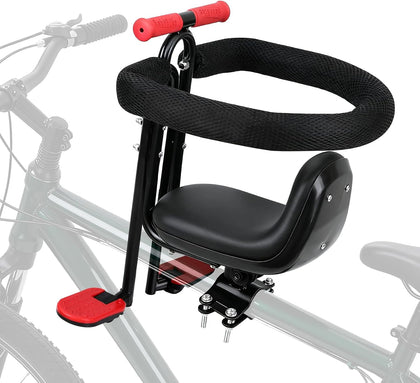 Child Seat for Bike, for 2-5 Years, Compatible with All Adult MTB | Front-Mounted Child Bike Seat, Fully Enclosed