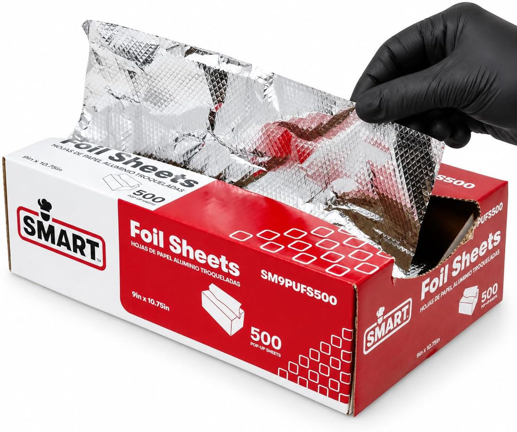 Pre-Cut Pop-Up Aluminum Foil Sheets, Takeout 9x10.75", 3,000/Pack - SMART