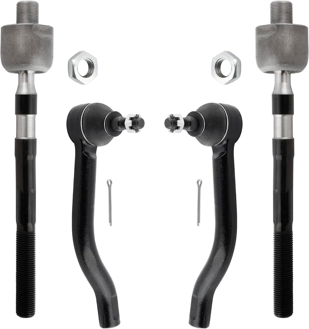 BOXI 4pcs Front Inner & Outer Tie Rod Ends Replacement for Nissan Altima 2007 2008 2009 2010 2011 2012 | EV800356 ES800357 ES800358
