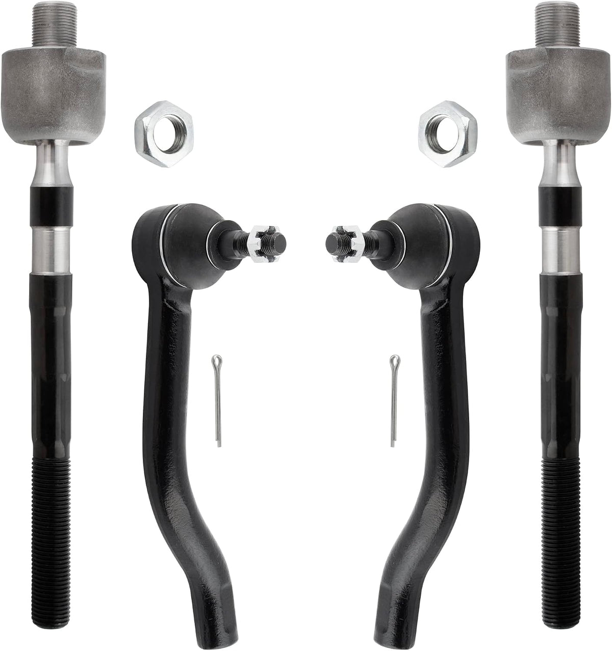 BOXI 4pcs Front Inner & Outer Tie Rod Ends Replacement for Nissan Altima 2007 2008 2009 2010 2011 2012 | EV800356 ES800357 ES800358
