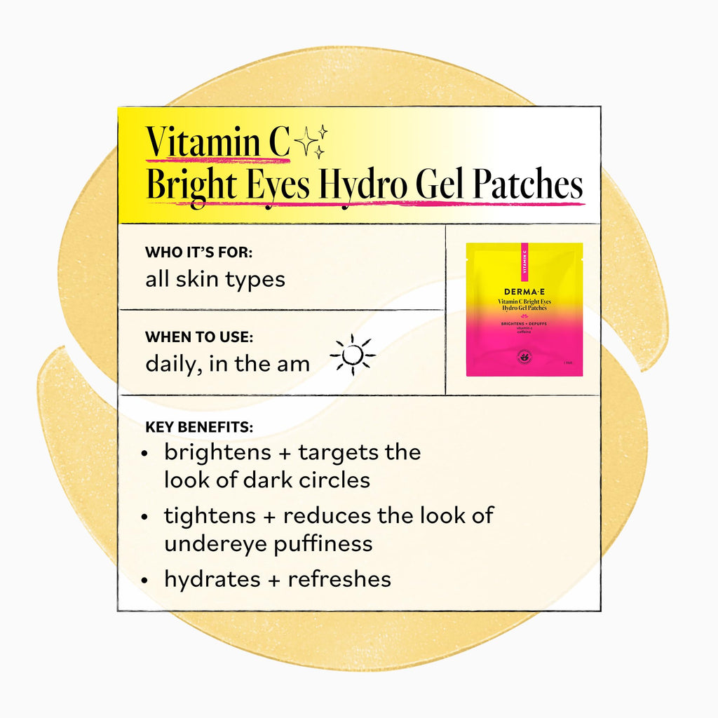 Vitamin C Bright Eyes Hydro Gel Under Eye Patches, 5 Pairs