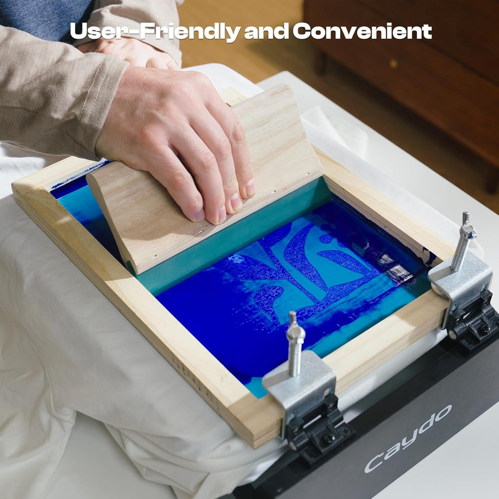 Screen Printer, 1 Color 1 Station Silk Screen Printing Press | Unique Hinge Design Wood Screen Printing Table for