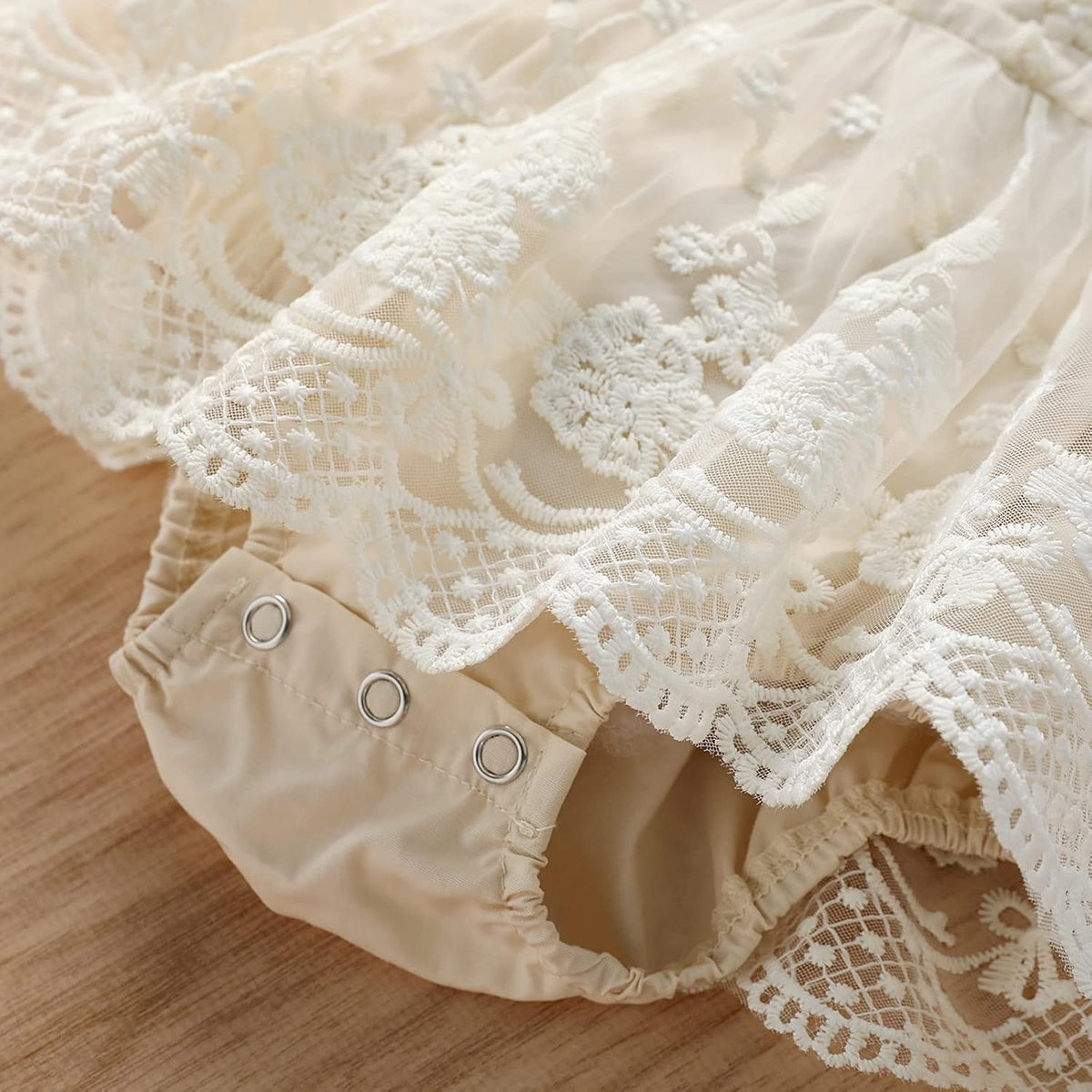 Newborn Infant Baby Girl Onesie Romper Lace Ruffle Tulle Flower Sleeveless Bodysuit Birthday Outfit Toddler Jumpsuit