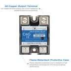 CG Solid State Relay SSR-25DA DC to AC Input 3-32VDC to Output 24-480VAC 25A Single Phase Plastic Cover…