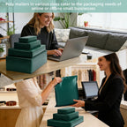 100 Pack Green Poly Mailers Variety Pack, 6x9&10x13&12x15.5&14.5x19