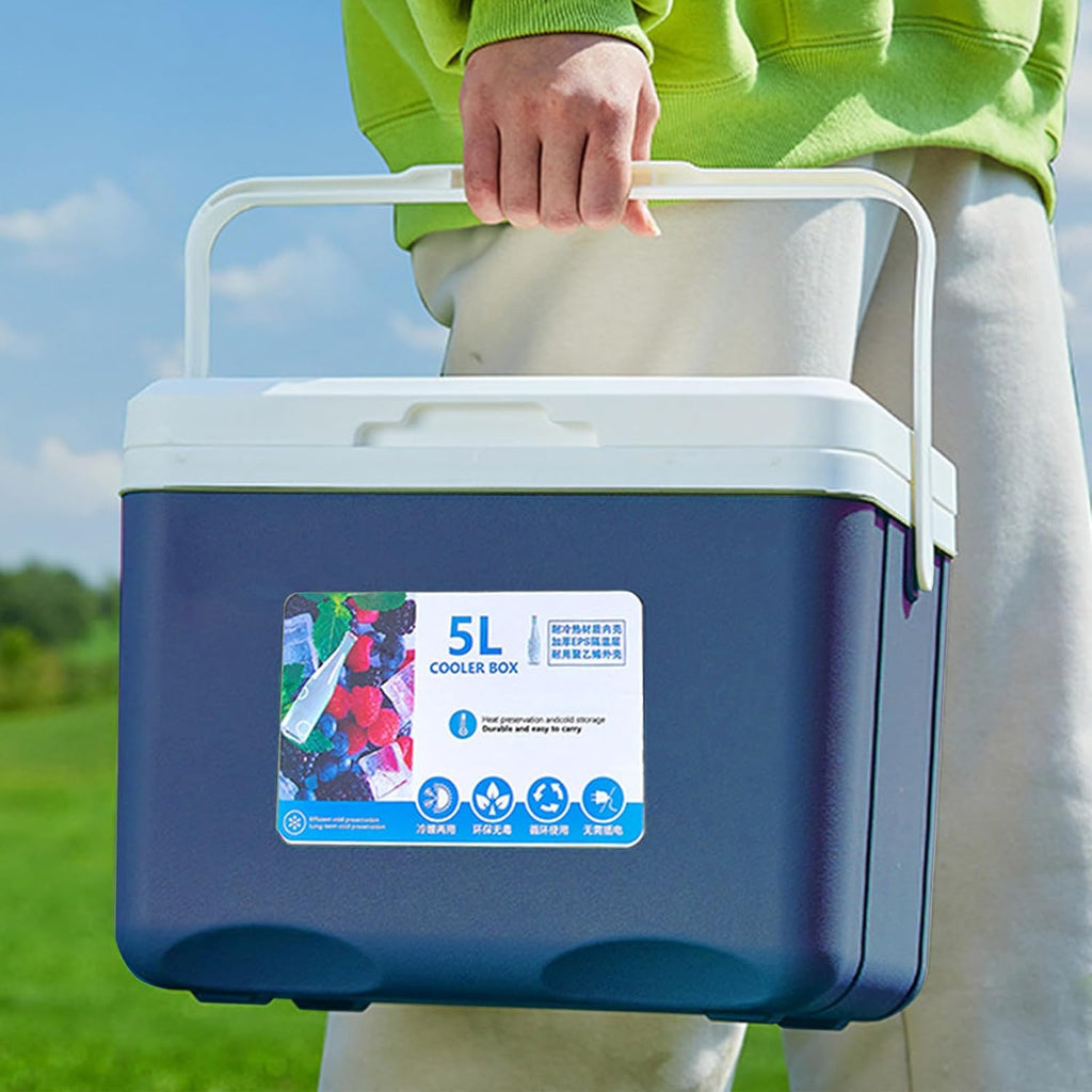 Portable Camping Cooler with Handle 5l Ice Cooler Small Hard Travel Coolers | Leak-Proof Outdoor Ice Chest Keeps Ice