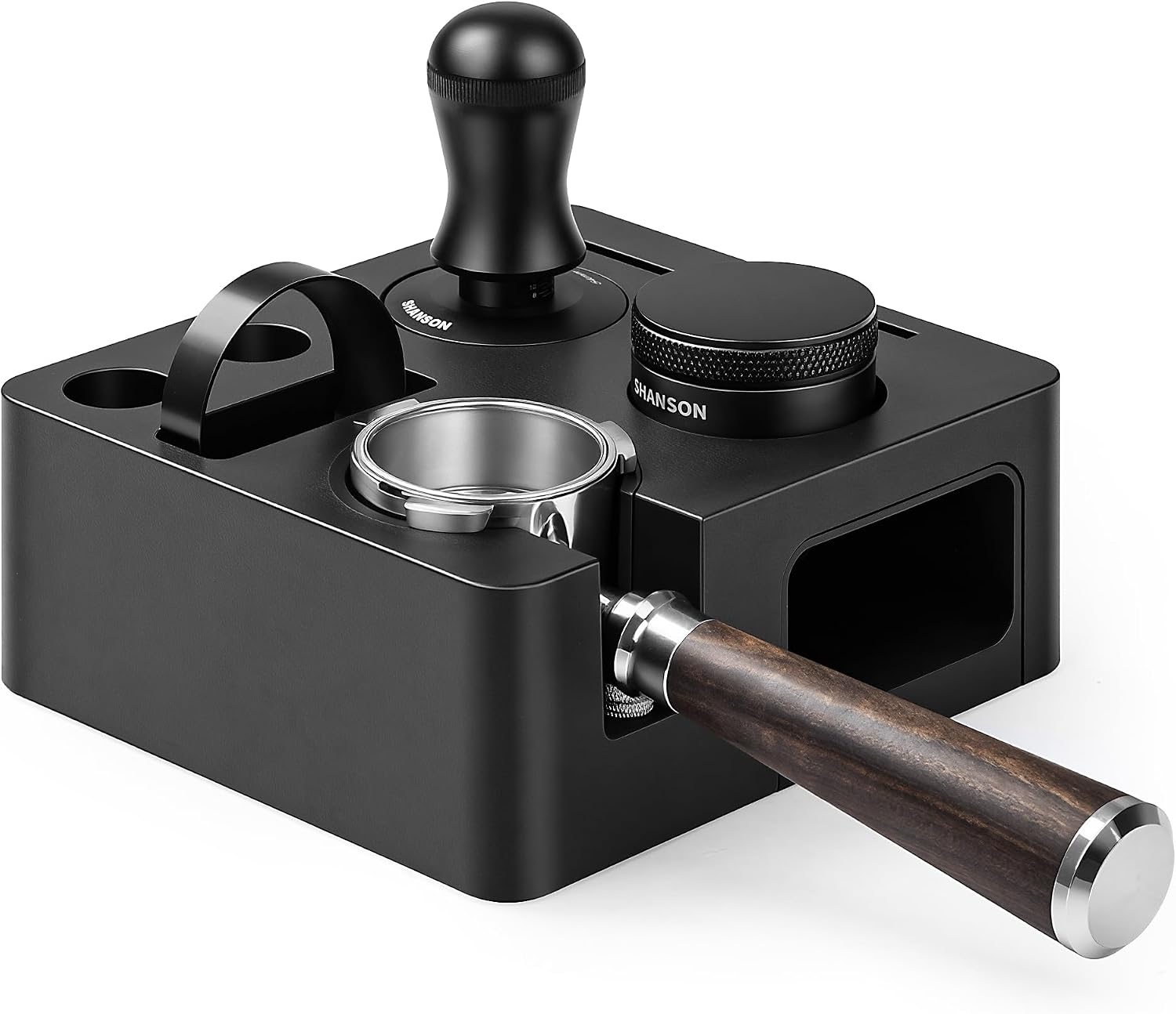Espresso Accessories Kit with Station,54mm Compact Espresso Tamper Set,Espresso Tamper, Distributor, Bottomless