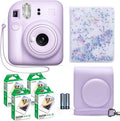 Instax Mini 12 Instant Camera Lilac Purple + Fuji Film Value Pack (40 Sheets) + Shutter Accessories Bundle, Incl.