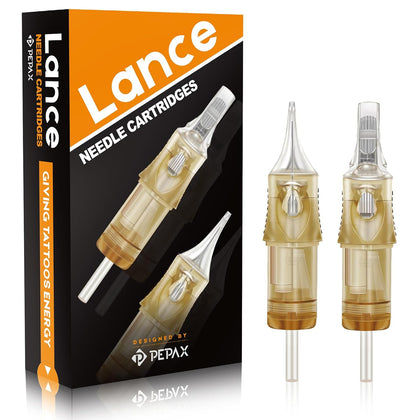PEPAX Lance Tattoo Needles Cartridge 1203RLL - 20Pcs Tattoo Cartridge Needles #12 Bugpin 3 Round Liner Tattoo