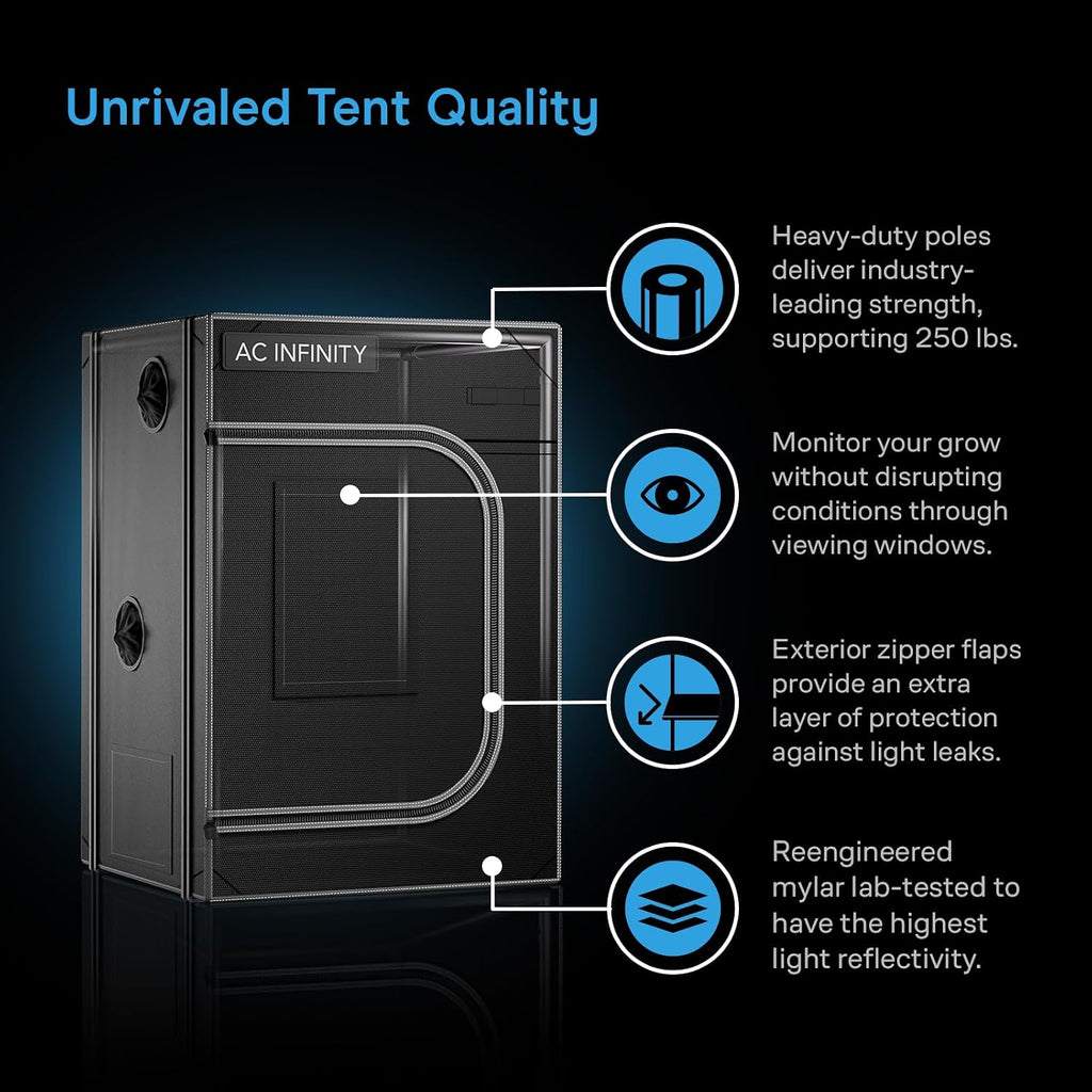 CLOUDLAB Advance Propagation Grow Tent, 2000D Diamond Mylar | Vertical or Horizontal Orientation Mini Tent for