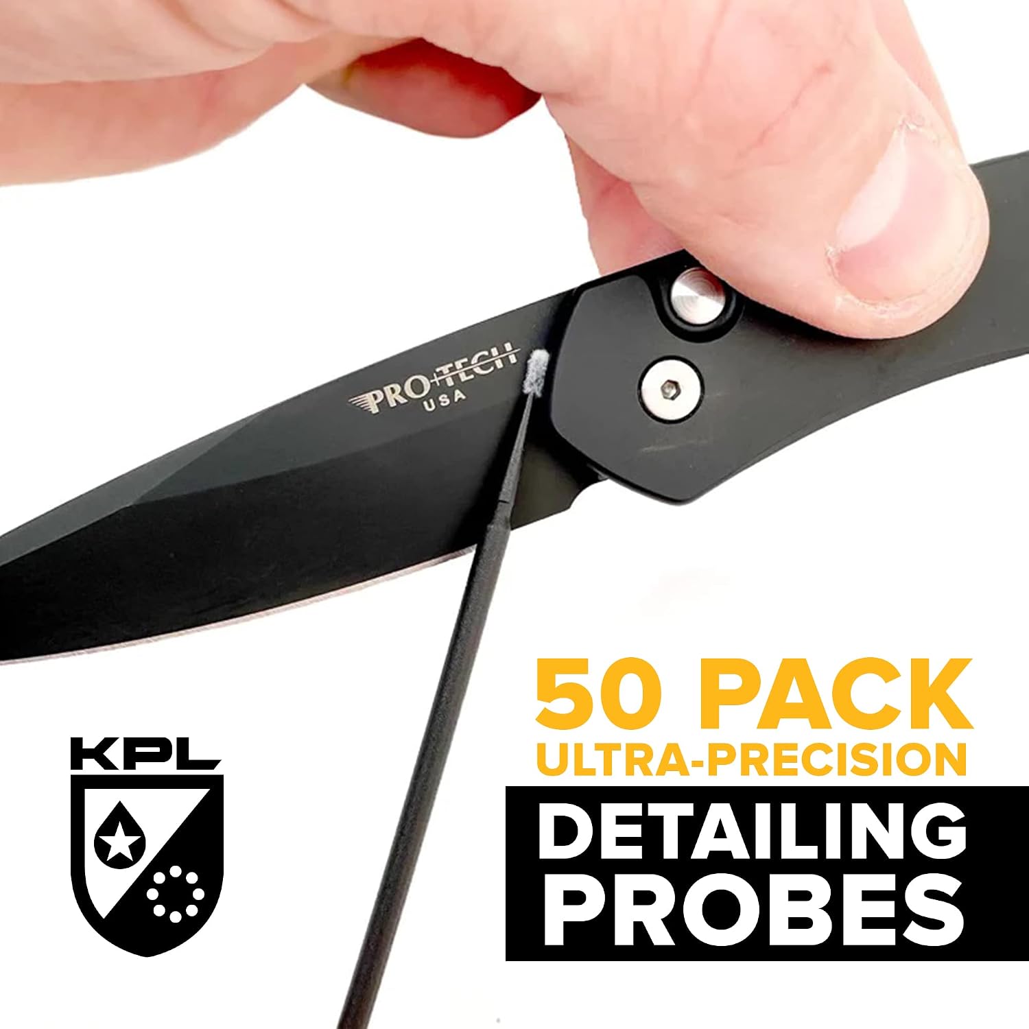 KPL MicroFiber Knife Care Detail Swabs - Ultra-Precision Detailing Probes for Knife, Kitchen Cleaning Supplies