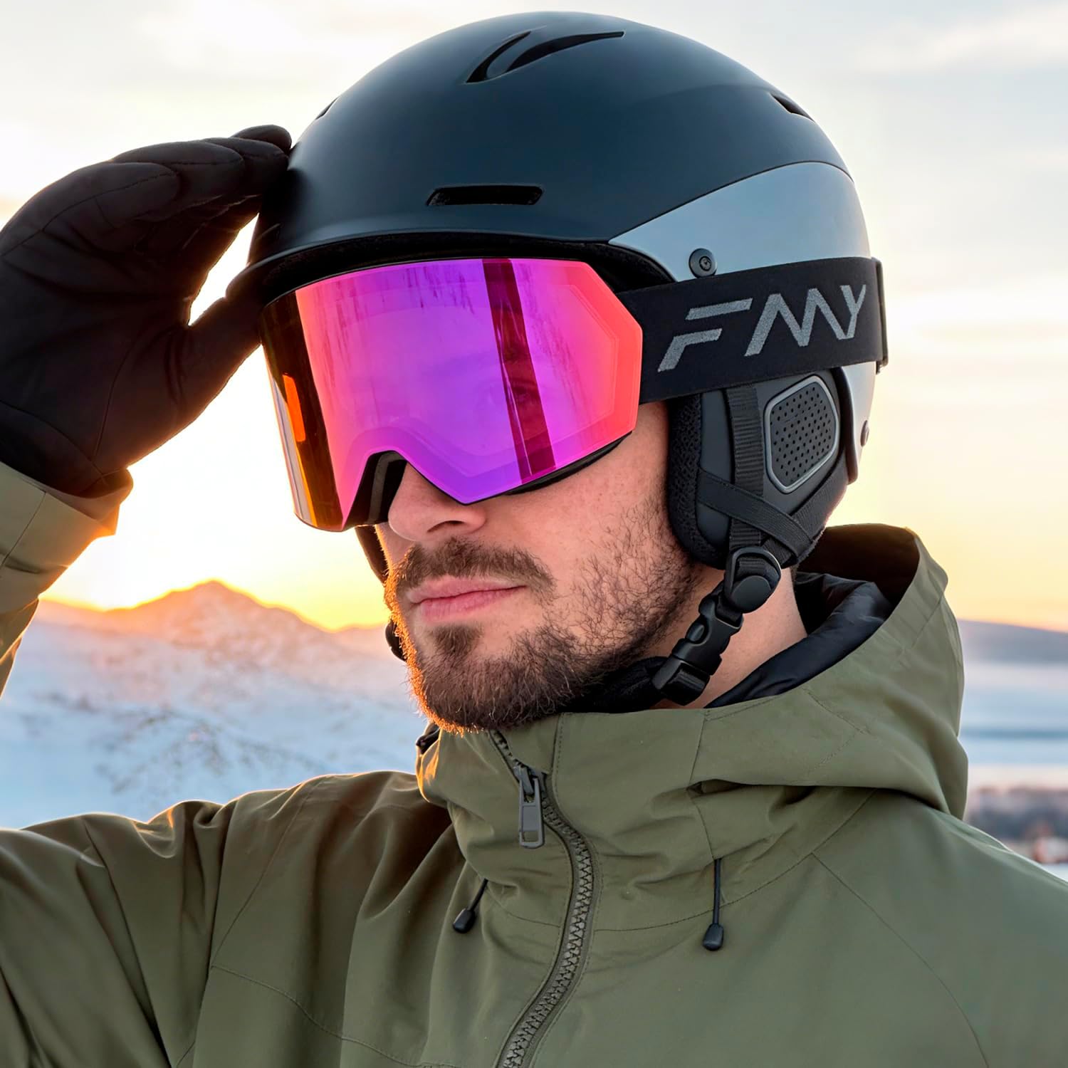 Ski Goggles for Men Women & Youth - Anti Fog UV400 Protection Snowboard Snow Skiing Goggles for Adult
