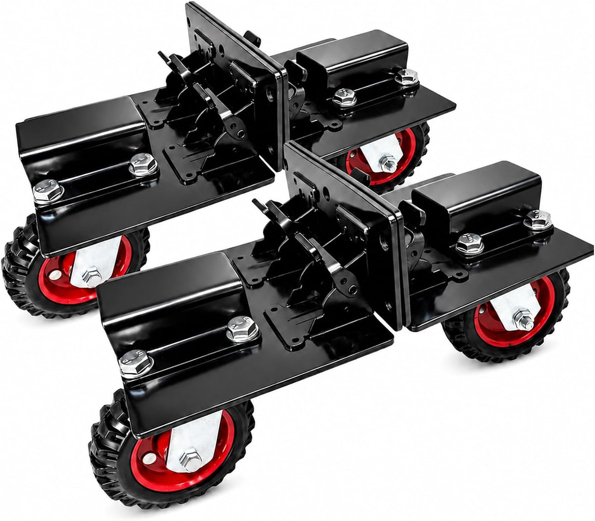 Chicken Tractor Wheels Kit, 4 Heavy Duty Foldable Casters with Lift System