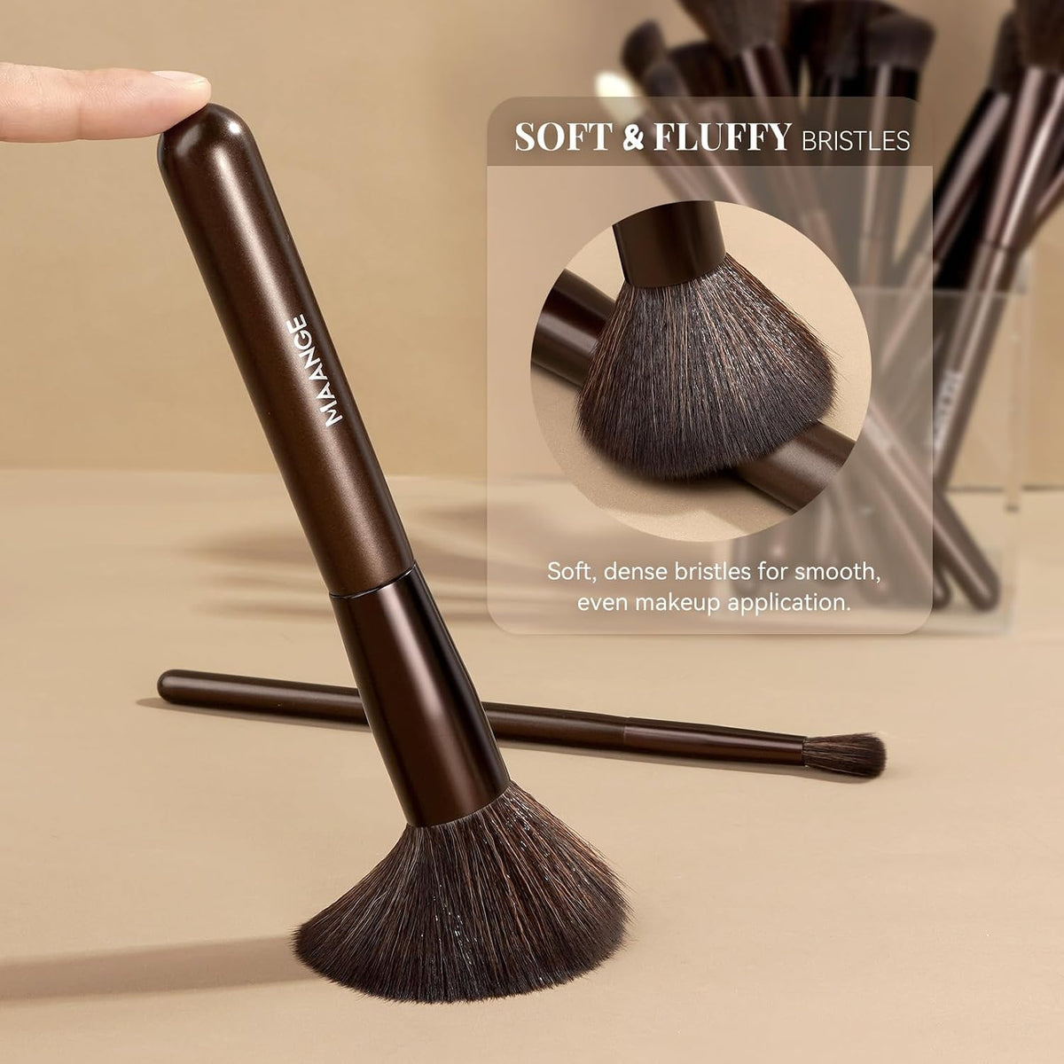Makeup Brush Set 15 Pcs Professional Brushes with Bag for Face & Eye