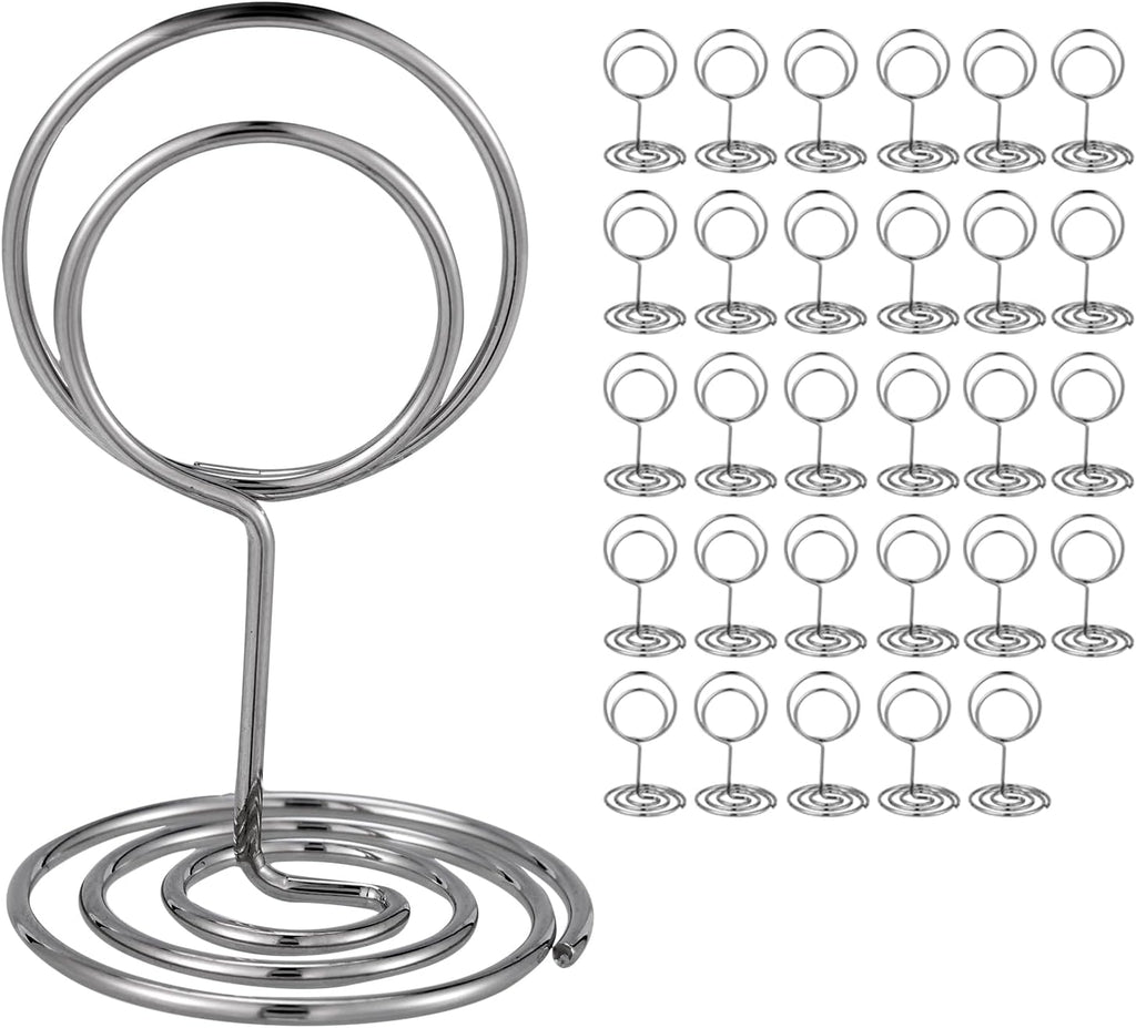 30PCS Table Number Holders Place Card Holder - Photo Holders for Tables, Cards Stand Name Menu Clips, Table Sign
