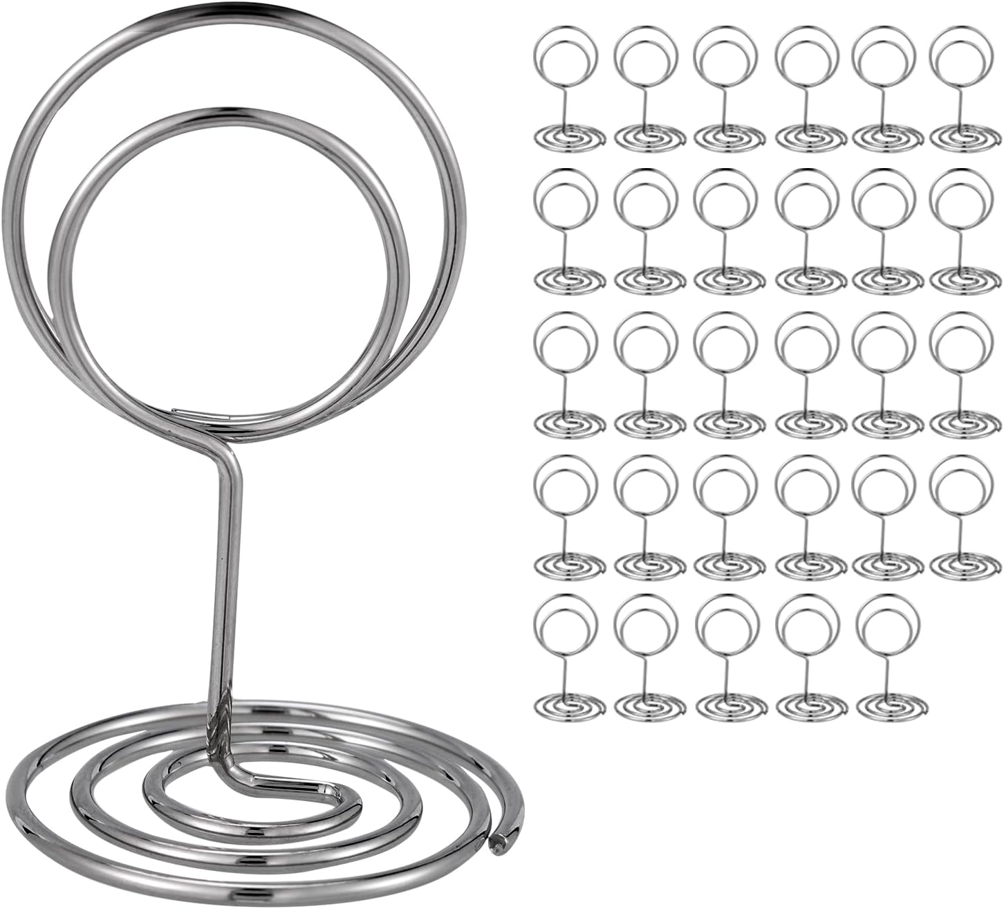 30PCS Table Number Holders Place Card Holder - Photo Holders for Tables, Cards Stand Name Menu Clips, Table Sign