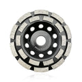 SHDIATOOL 5-Inch Double Row Diamond Grinding Cup Wheel for Concrete