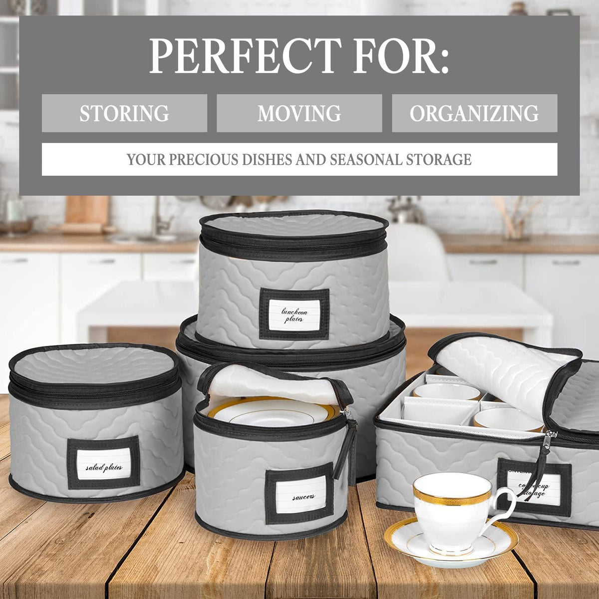 China Storage Containers 5-Piece Set Moving Boxes, Quilted