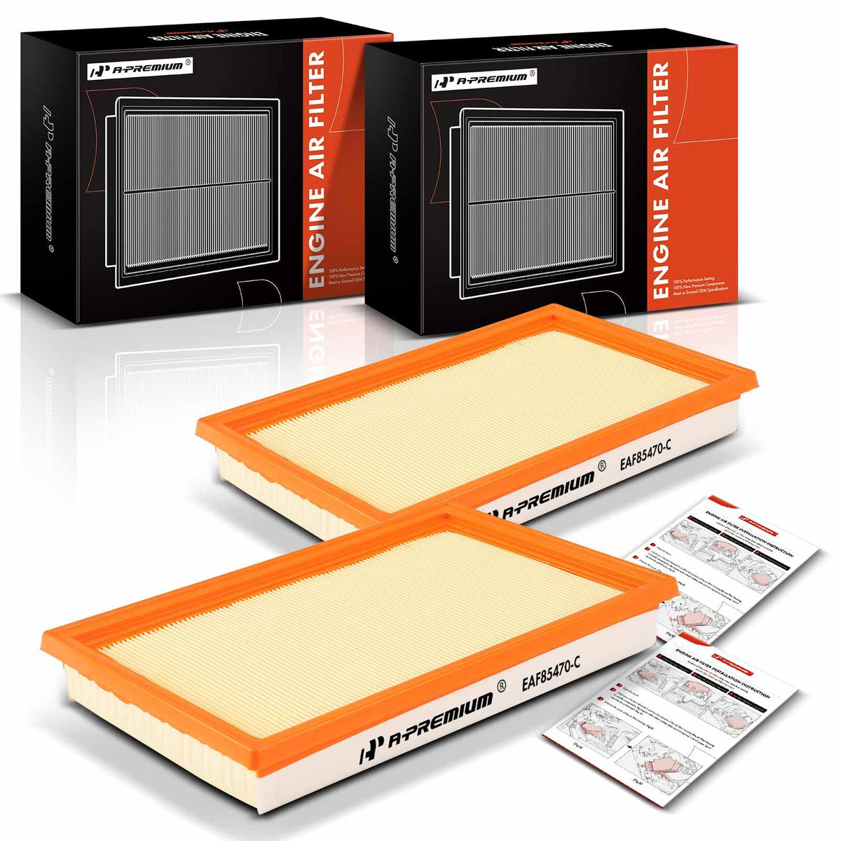 A-Premium 2-PC Engine Air Filter Compatible with Mazda