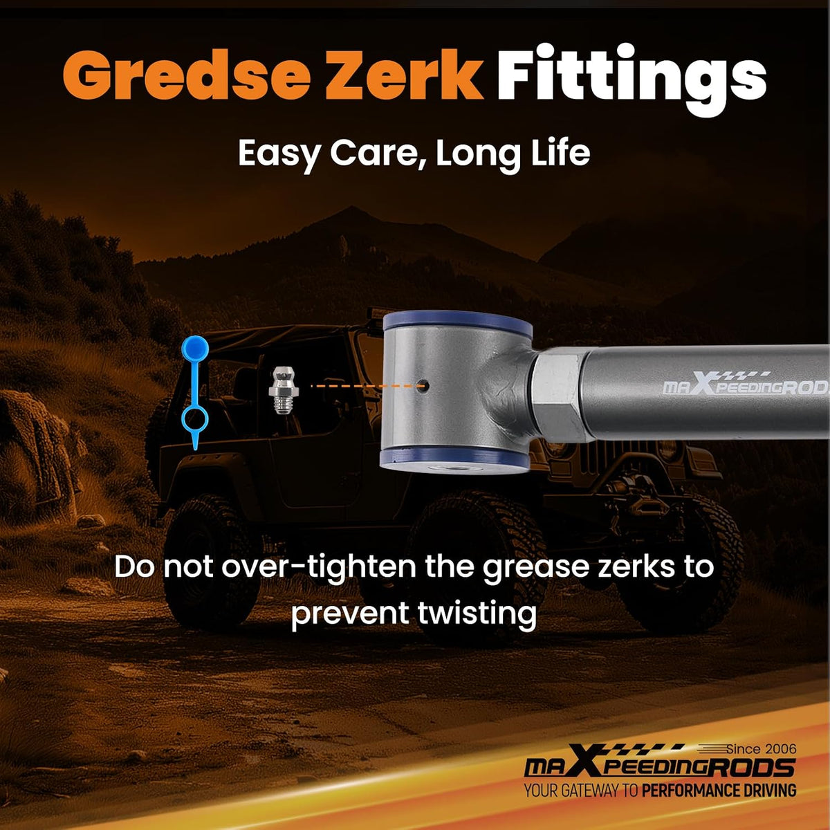 maXpeedingrods Adjustable Rear Control Arm for Jeep Wrangler TJ ZJ