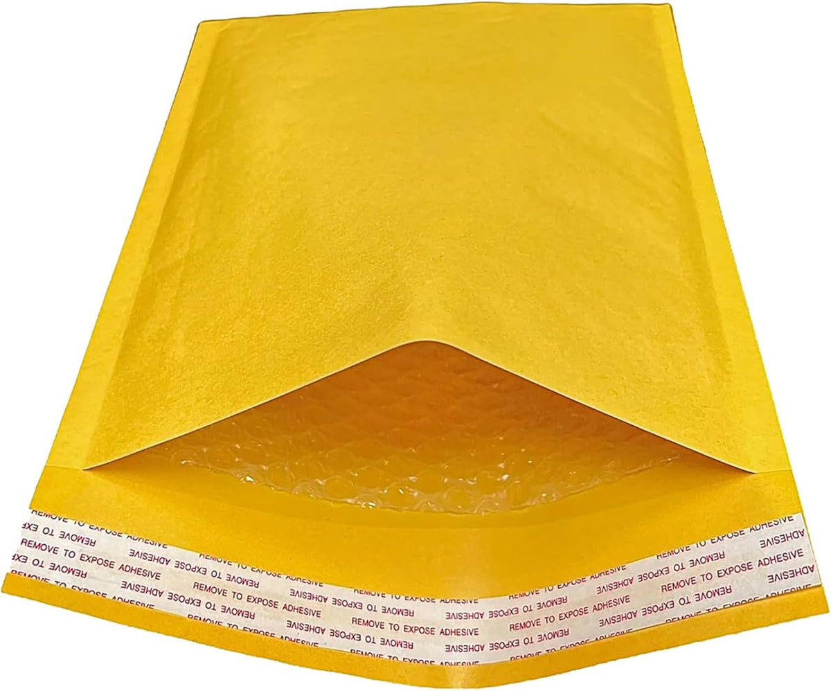 Kraft Bubble Mailers – Bulk Padded Self-Seal #2 Envelopes (8.5" x 12") - Bubble Lined Shipping Envelopes - Industrial