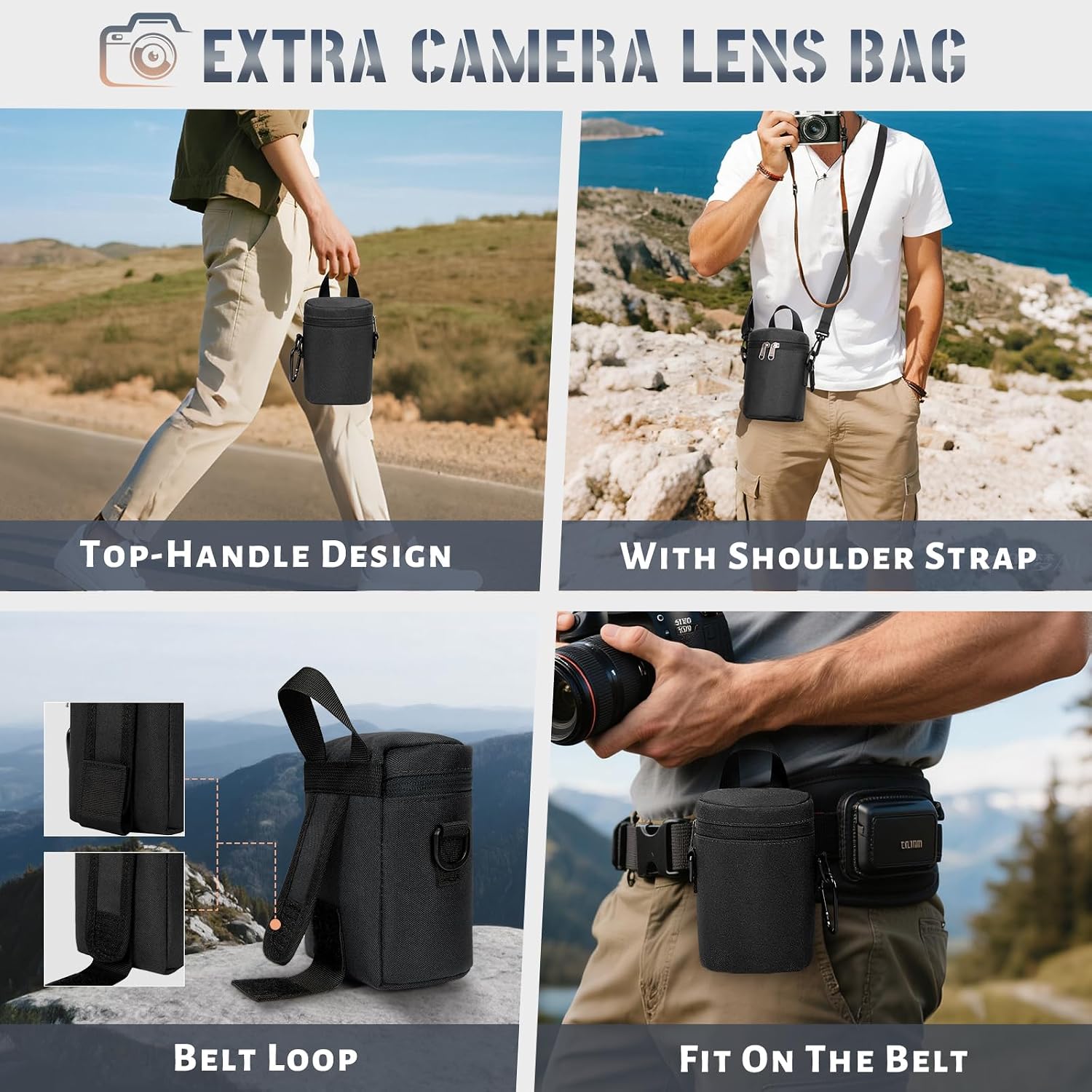 Camera Backpack Hard Shell for DSLR/SLR Waterproof Camera Bag with Laptop Compartment 15.6 Inch Professional Camera