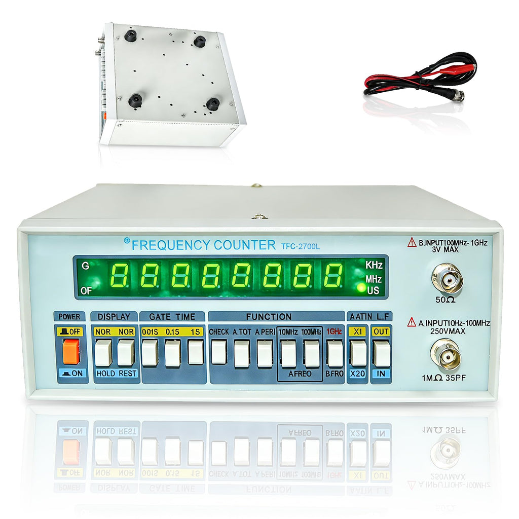 High Precision Frequency Counter with 8-Digit LED Display, 10HZ-2.7GHZ