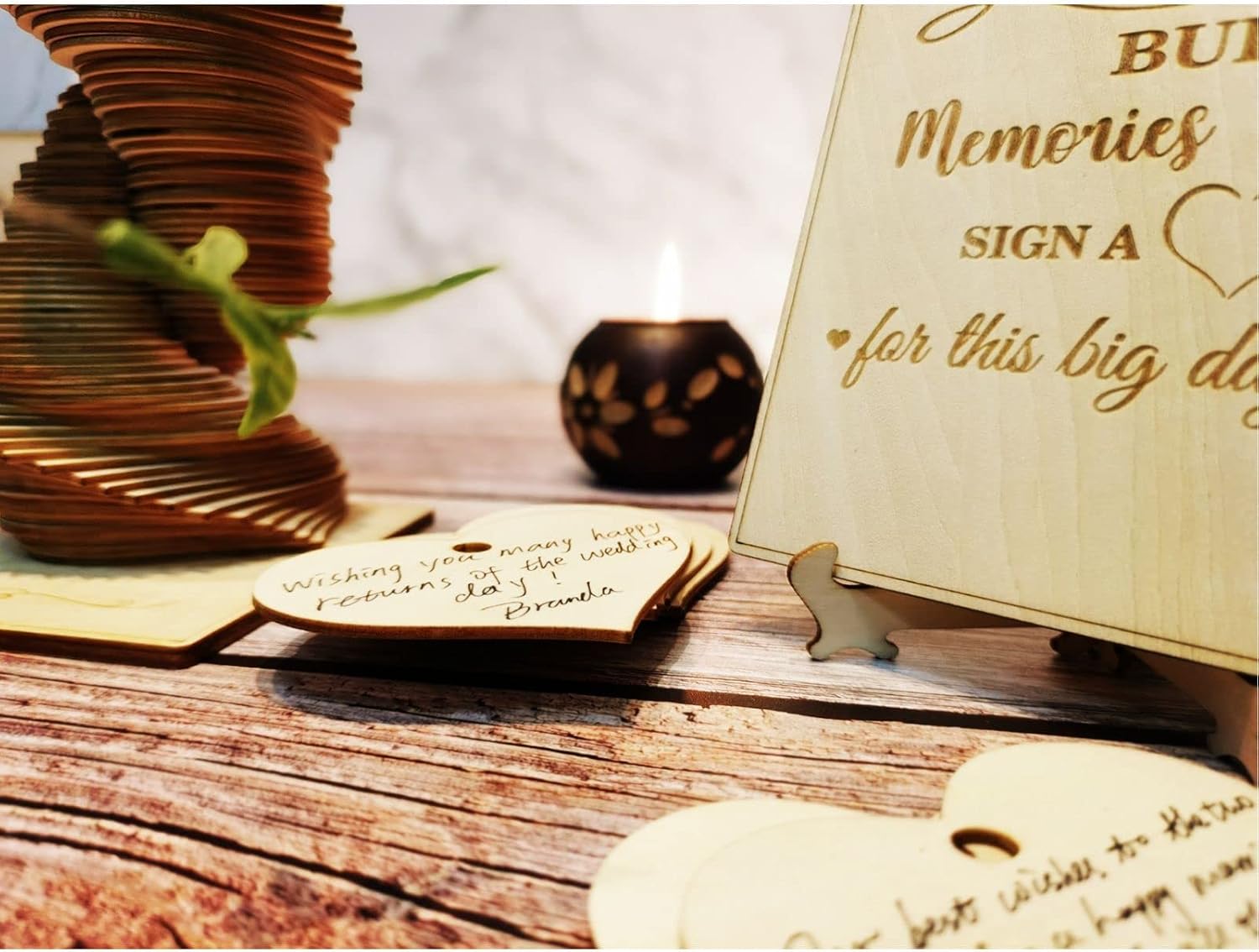 Wedding Guest Book Alternative Sign 72 Wood Hearts Guest Book Wedding Reception, Wedding Decorations Baby Shower 1st