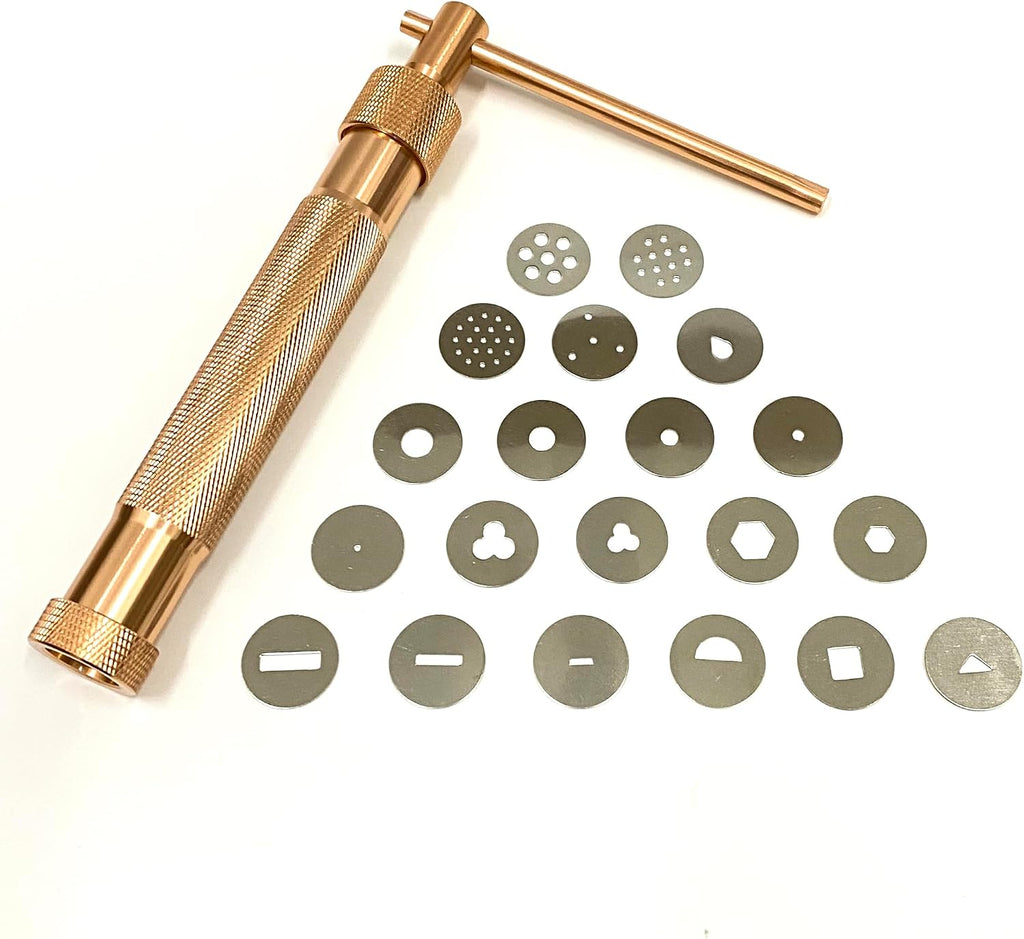 Stainless Steel Clay Extruders Sugar Paste Extruder Cake Fondant Decorating Tool Set (Salmon Pink)