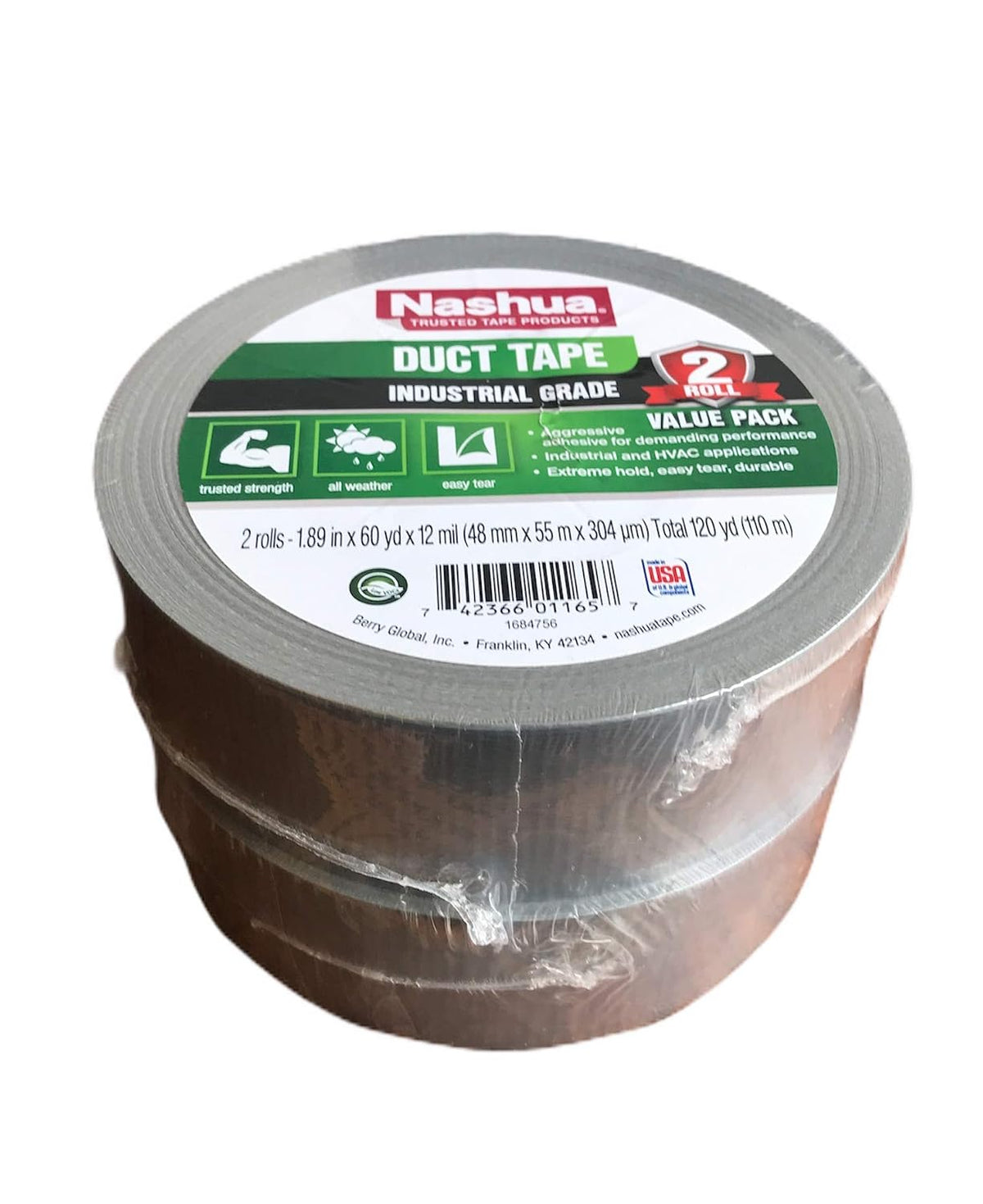 Duct Tape 12 Mil Thick 2" x60 Yard 2 Pack