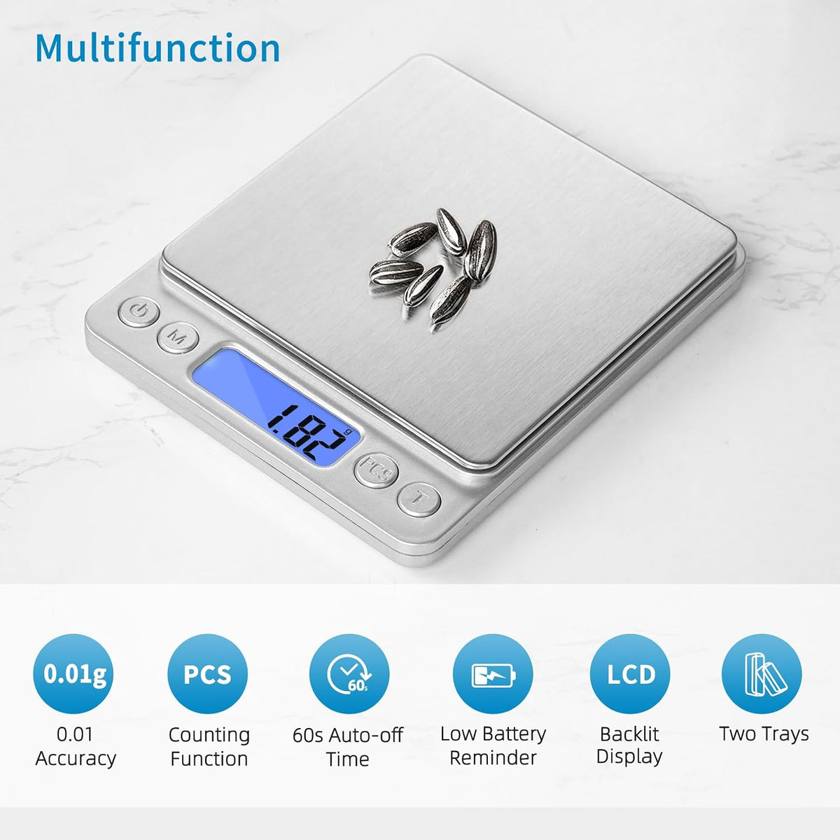 Digital Gram Scale 500g 0.01g Food Scale Kitchen High Precision