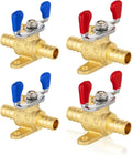 4Pack Seelink 1/2" PEX Drop Ear Ball Valve w/Butterfly Level(VALVE326-4)