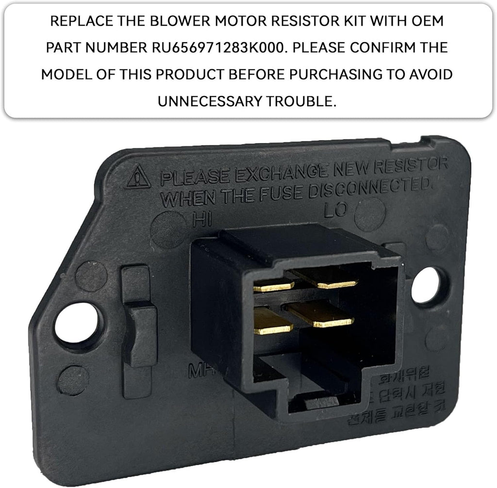 AC Blower Motor Resistor for Kia Hyundai HVAC Heater Air Condition Radiator Fan Replacement Compatible with Hyundai Elantra Coupe/GT Santa Fe XL/Sport Sonata, Kia Forte Koup/5 Optima Sedona