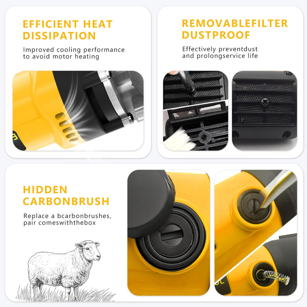 1000W Electric Sheep Shears, Professional Clippers Heavy Duty