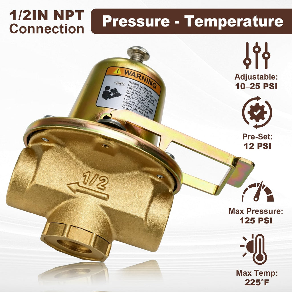 110192 FB-38 1/2'' Pressure Reducing Valve For Hot Water Boiler System