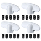 4 Pack Universal Tee Crank Casement Window Handles, White