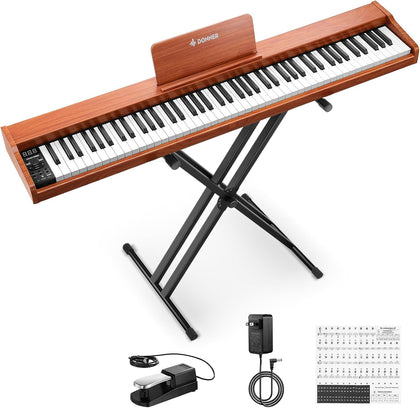 DEP-1S Piano Keyboard 88 Keys, Beginner Digital Piano with 88 Key Velocity-Sensitive Keyboard, Record, Bluetooth